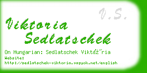 viktoria sedlatschek business card